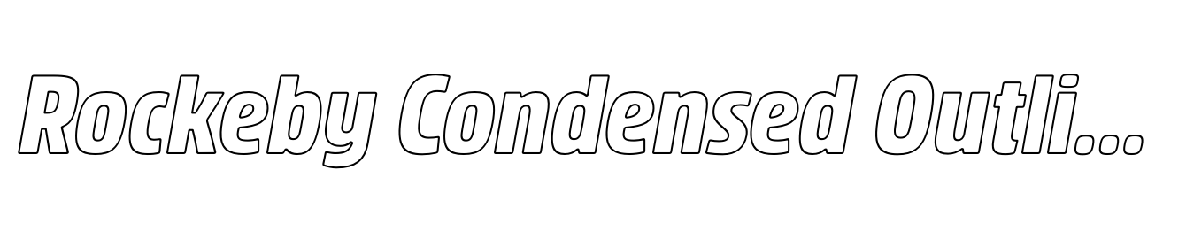 Rockeby Condensed Outline Italic